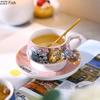 Fierce Tiger/snow Leopard Porcelain Cup&saucer Exquisite Coffee Mug Dining Table Milk Mugs Afternoon Tea Teacup Fruits Juice Cup