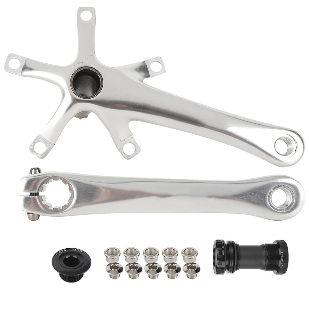 Aluminium Alloy Folding Bike Integrated Hollow Crank Left and Right Set Contains Middle Shaft Screw