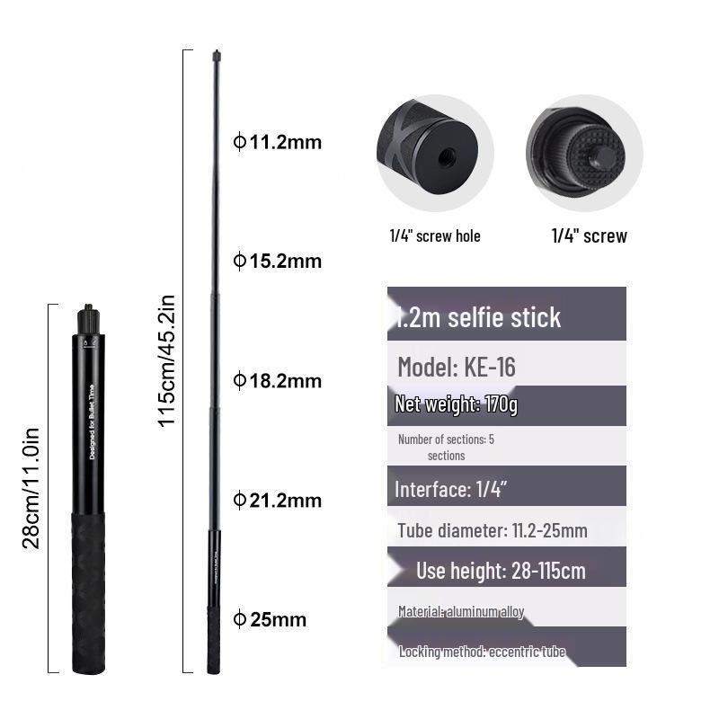 Insta360 Bullet Time Unsichtbarer Selfie-Stick & Drehgriff für DJI Osmo Action