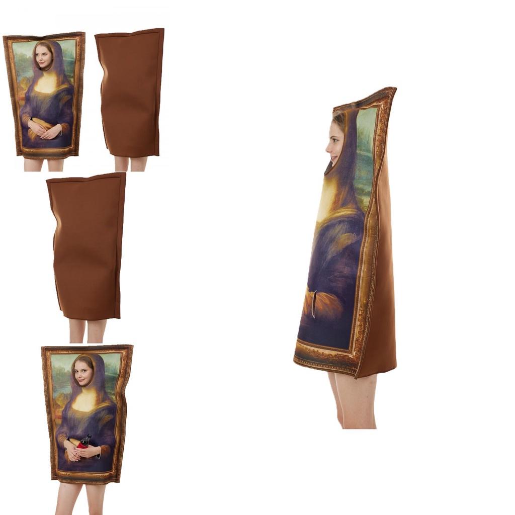 Halloween Mona Lisa Cosplay Costume For Adults And Teens High-quality Polyester Material