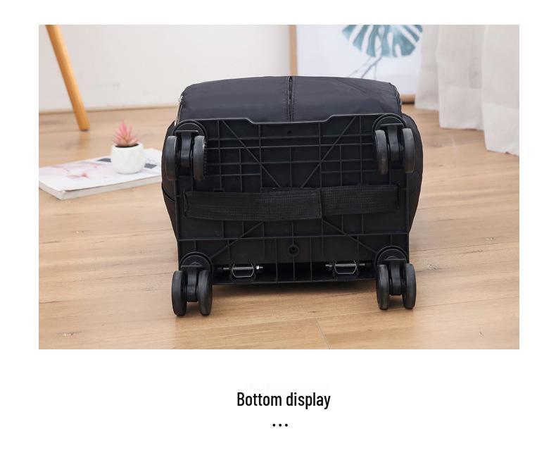 Trendig Vattentät Multifunktionell Vikbar Ryggsäck & Avtagbar Kabinväska med Hjul