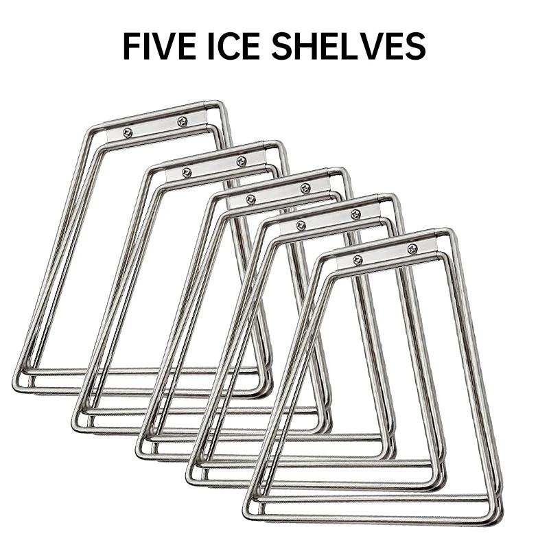 1-10PCS Folding Cold Storage Rack Stainless Steel Storage Box Bracket with Carrying Bag Suitable Camping Hiking Outdoor Fishing