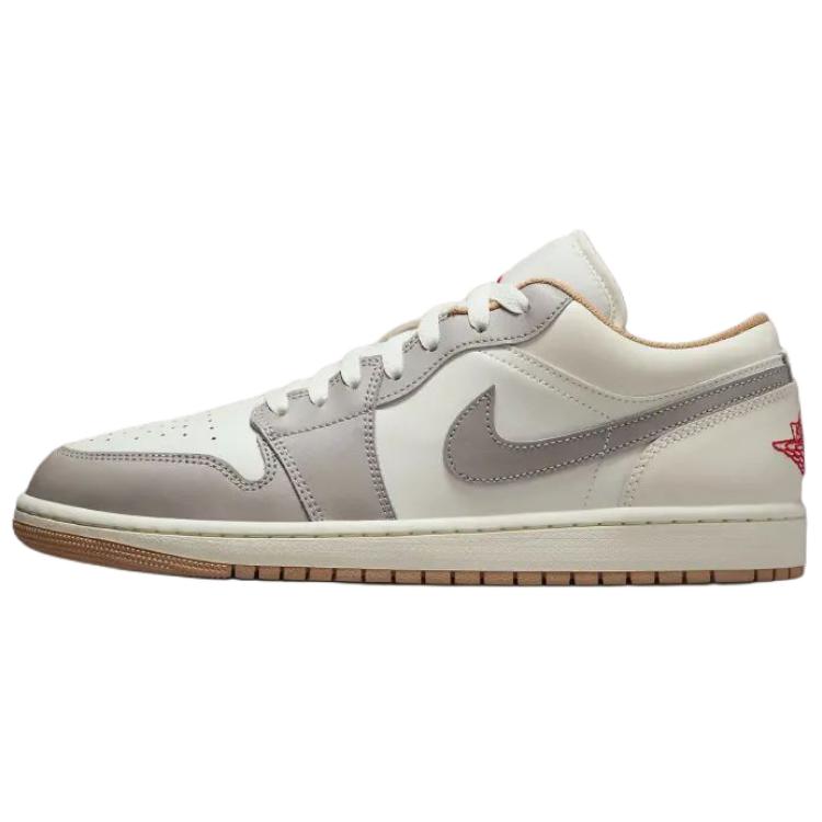 New Jordan Air Jordan 1 Anti Slip Wear Resistant Low Top Vintage Basketball Shoes Men's Beige Gray 553558-169
