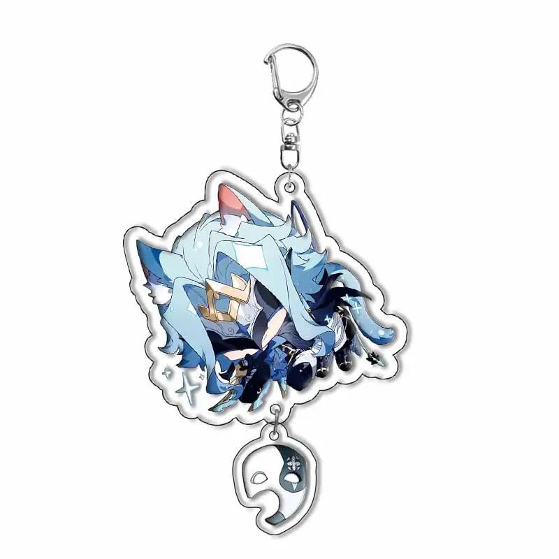 Raiden Shogun Klee Nahida Q Type Genshin Impact Cartoon Keychain Acrylic Bag Keyring Pendant Trendy Gift