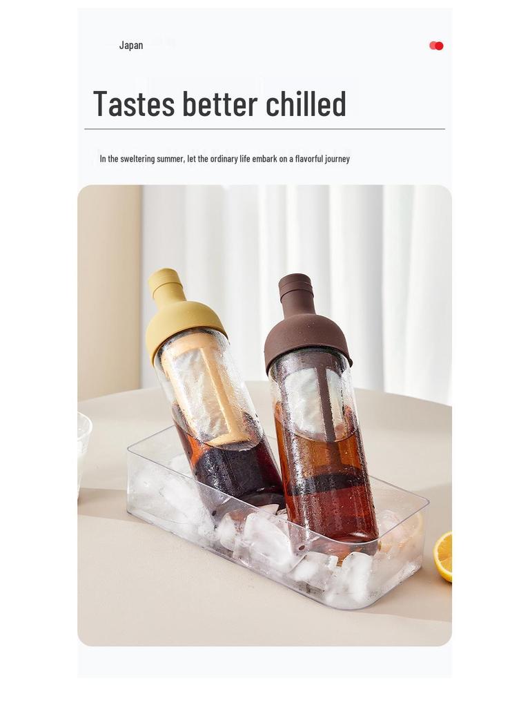 Wine Bottle Shaped Glass Kettle: High Borosilicate Glass for Cold Water, Hand Drip Coffee, or Fruit Tea with Strainer.