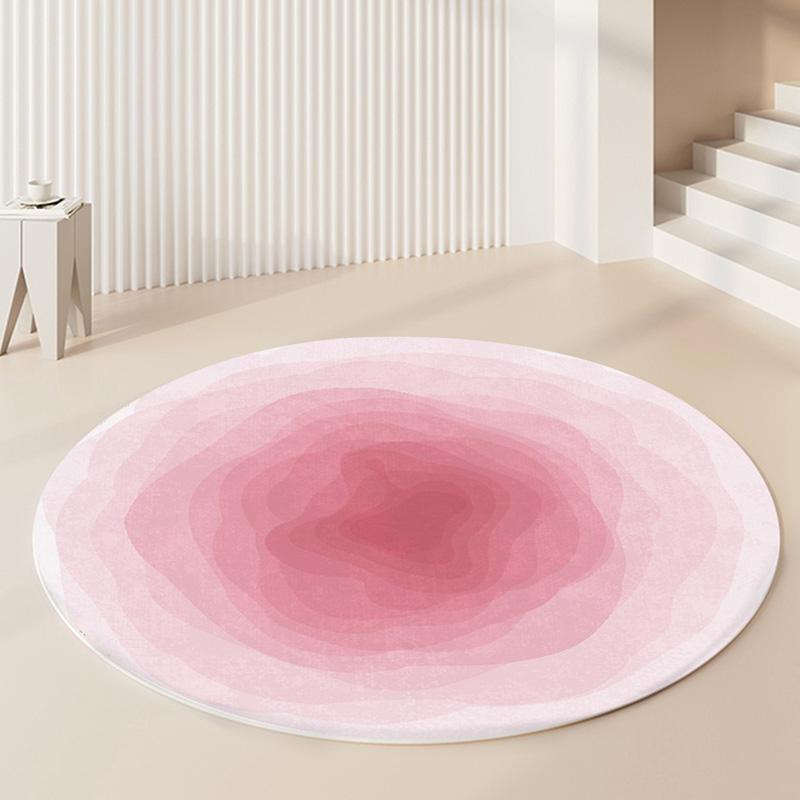 Leicht luxuriöse Teppiche für das Wohnzimmer, flauschige, weiche Teppiche für die Lounge, dicker, farbverlaufender runder Teppich, nordischer Stil, Schlafzimmerdekoration, rutschfeste Matte