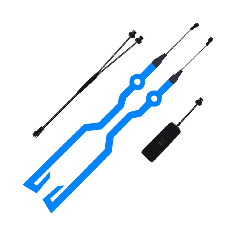 

Светодиодные предупреждающие огни для мотоциклетного шлема, ночной шлем для езды на мотоцикле, полоса холодного света, водонепроницаемая наклейка EL, 4 мигающих аксессуара синий