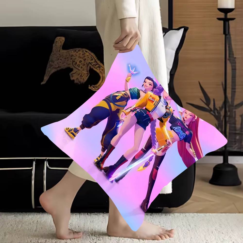 Kpop Demon Hunters Kuddfodral Personligt Kuddfodral Barn Sovrum Vild Party Dekor Kuddfodral Barn Födelsedag Babyshower Gåva