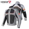 Motorbike Vemar Men's Jacket Breathable Mesh Moto CE Protection Motorcycle Riding Coat Guard Motocross Rider Clothing Black/Gray