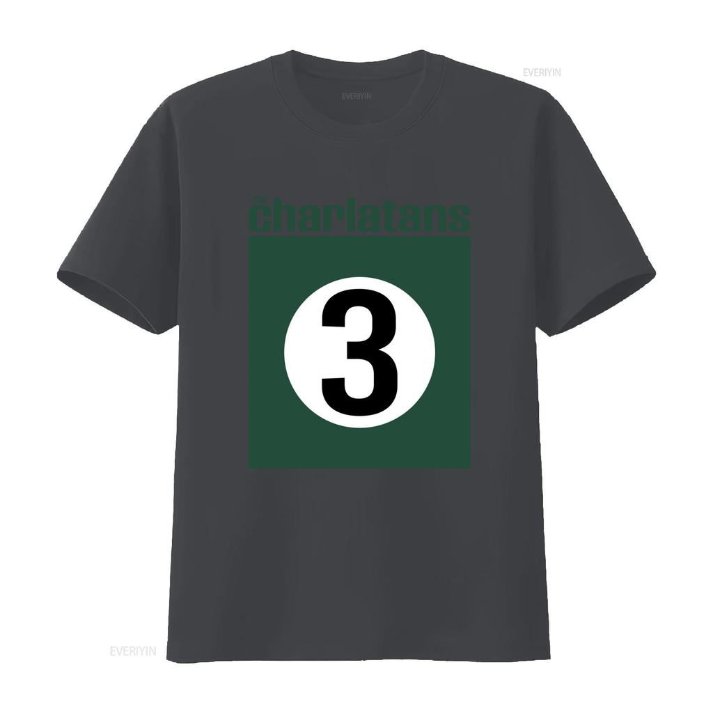 The Charlatans THREE Sproston Green Μπλουζάκι για Άνδρες Ρετρό Στυλ Εκτύπωση Υψηλής Ποιότητας vintage Πλυμένο Τεντωμένο