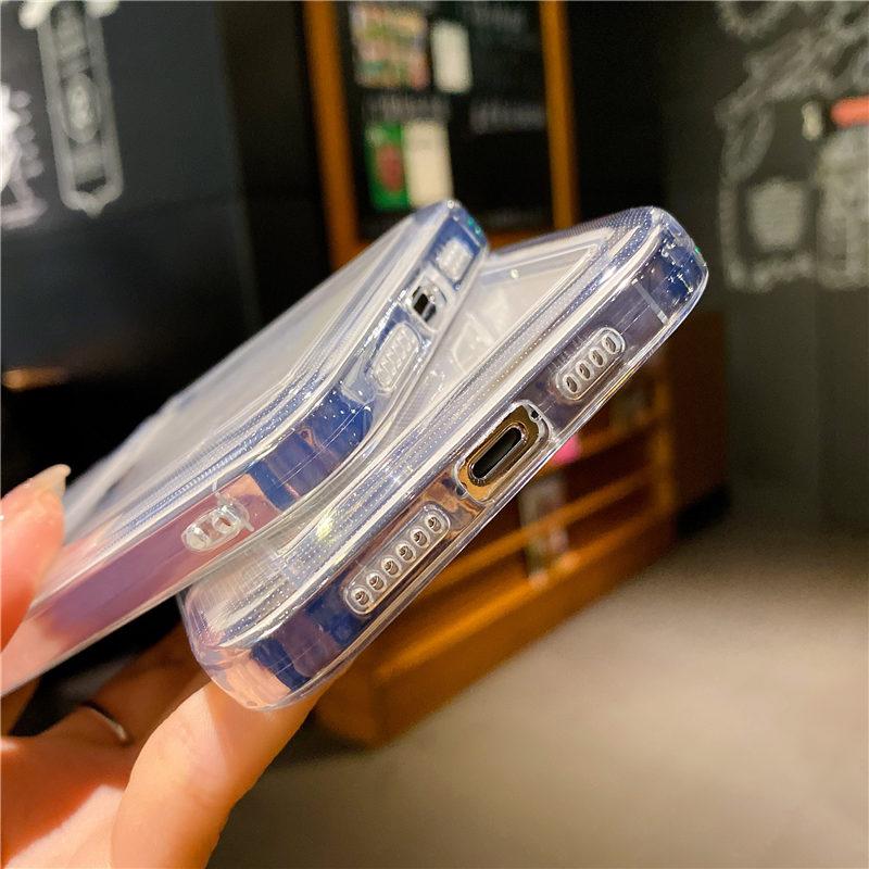 Transparent Card Bag Phone Case For Iphone 14 13 12 11 Pro Max Xr Xs X 13pro Max 14 Pro Maxclear Soft Tpu Wallet Back Cover