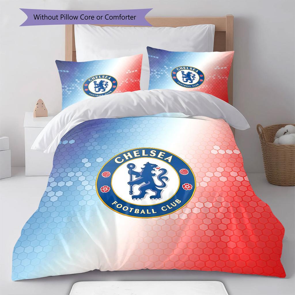Chelsea F Pattern Bedding,Quilt Set Quilt Cover Pillowcase Home Birthday Gift(1 * Duvet Cover + 2 * Pillowcase, Without Core)