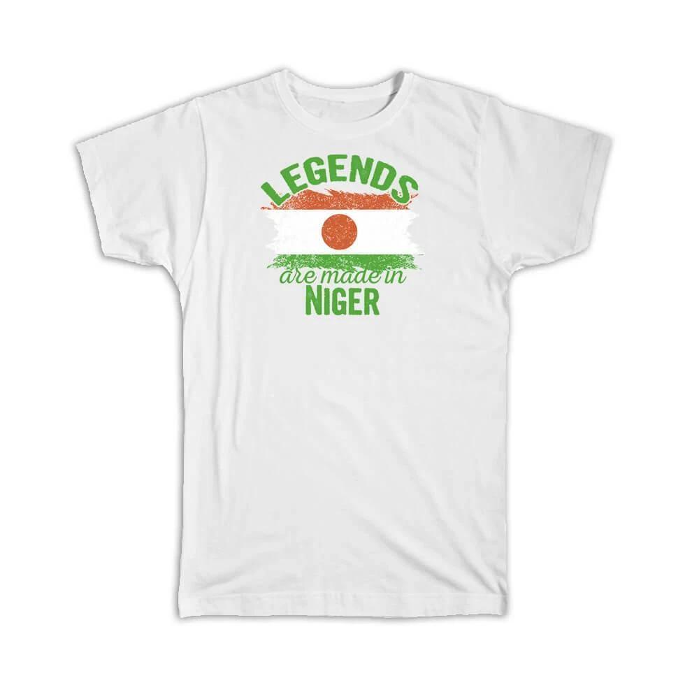 Legends are Made in Niger: Gift T-Shirt Flag Niger Expat Country 2XL