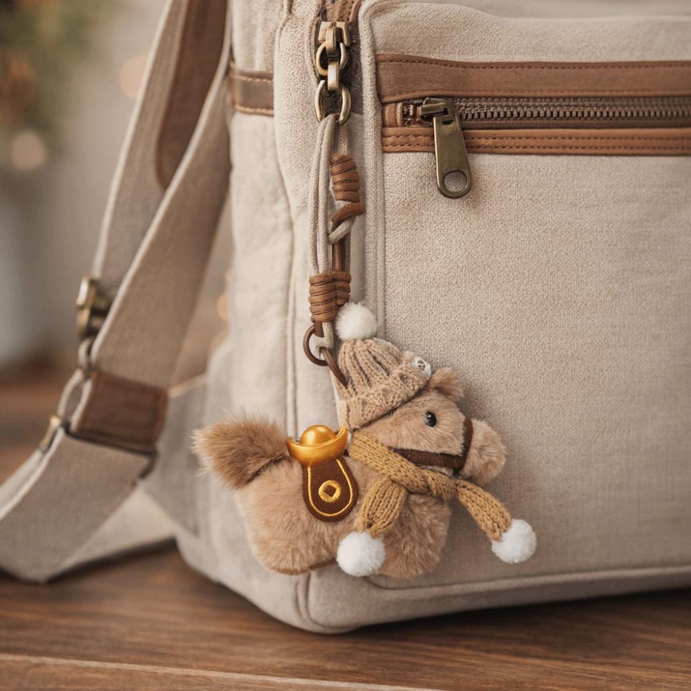 Yuanbao Plush Horse Keychain Mascot Dolls Chinese New Year Gift  Year of Horse