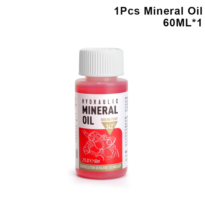 60ML Bicycle Brake Mineral Oil Bike Brake Oil Bleed Kit Tool For Shimano Hydraulic Disc Brake Bleeding Tool Cycling Repair Tools Red Mineral Oil 1