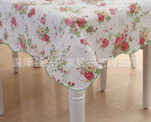 Waterproof And Oil-Proof Tablecloth Square Leave-In Tablecloth Round Peva Printed Dining Table Cloth Rectangular Coffee Table Cloth Custom
