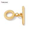 14K Gold Plated Brass OT Clasps Toggle Clasps End Connector for DIY Bracelet Necklace Jewelry Making Findings Accessories