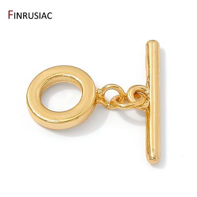 14K Gold Plated Brass OT Clasps Toggle Clasps End Connector for DIY Bracelet Necklace Jewelry Making Findings Accessories