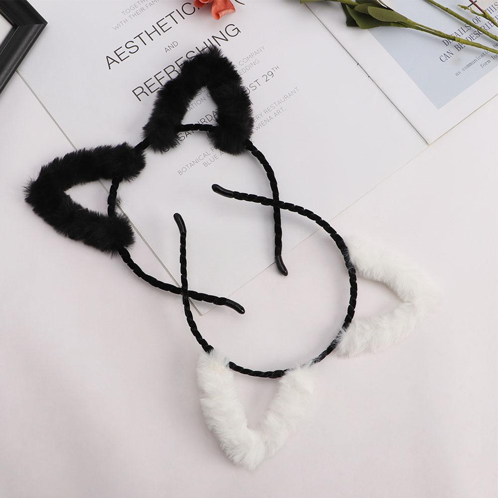 Party Hair Hoop Girls Cat Ears Korea Style Headband Women accessories Make up Plush Hair Band
