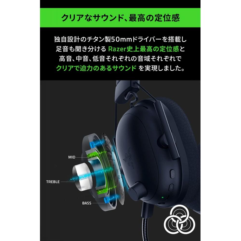 Razer Căști pentru jocuri fără fir BlackShark V2 Pro 3,5 mm analog THX 7,1 canale Sunet stereo acoperit cu titan Driver de 50 mm Microfon unidirecțional Anulare zgomot