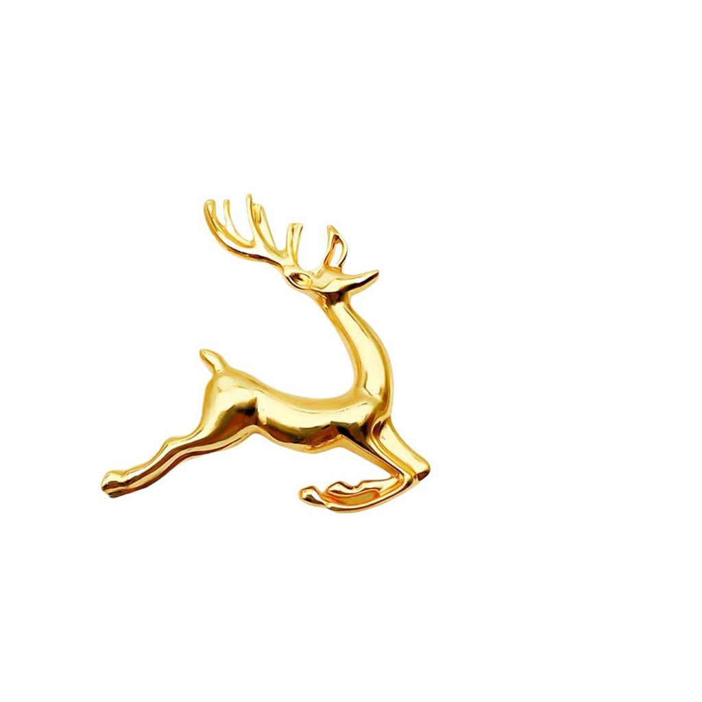 Gold Reindeer Christmas Napkin Ring Set for Festive Table Settings