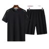 Summer Short Sleeved Men's Casual Suit, Pure Cotton Breathable Running Plus Size Sportswear Two-piece Set