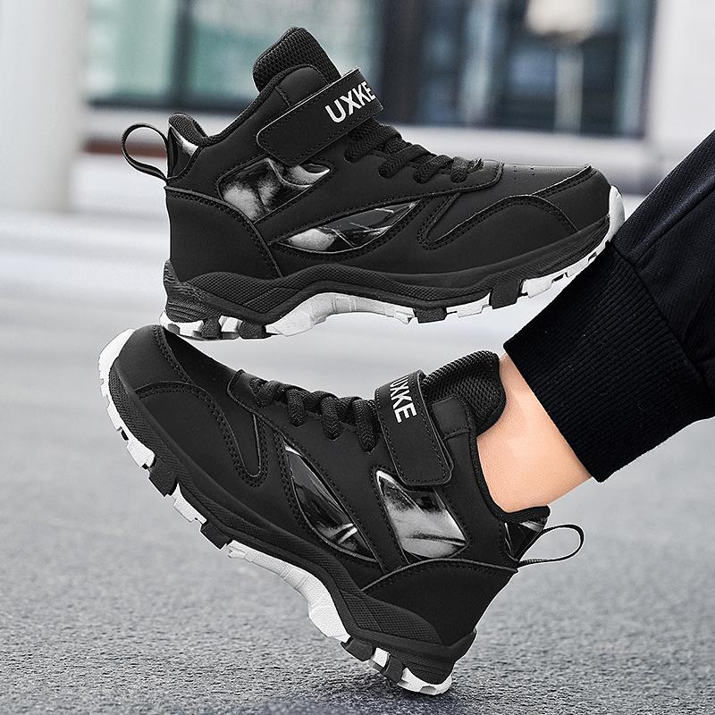 Autumn and Winter Boys' High Top Outdoor Sports Shoes Velcro Children's Boots Winter Sports Shoes