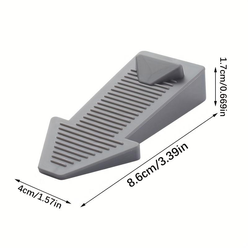 Heavy-Duty Plastic Door Stoppers for Bottom of Door On Floor - Stackable Adjustable Wedge Stabilizers, Polished Finish, Prevents Drafts & Energy Loss