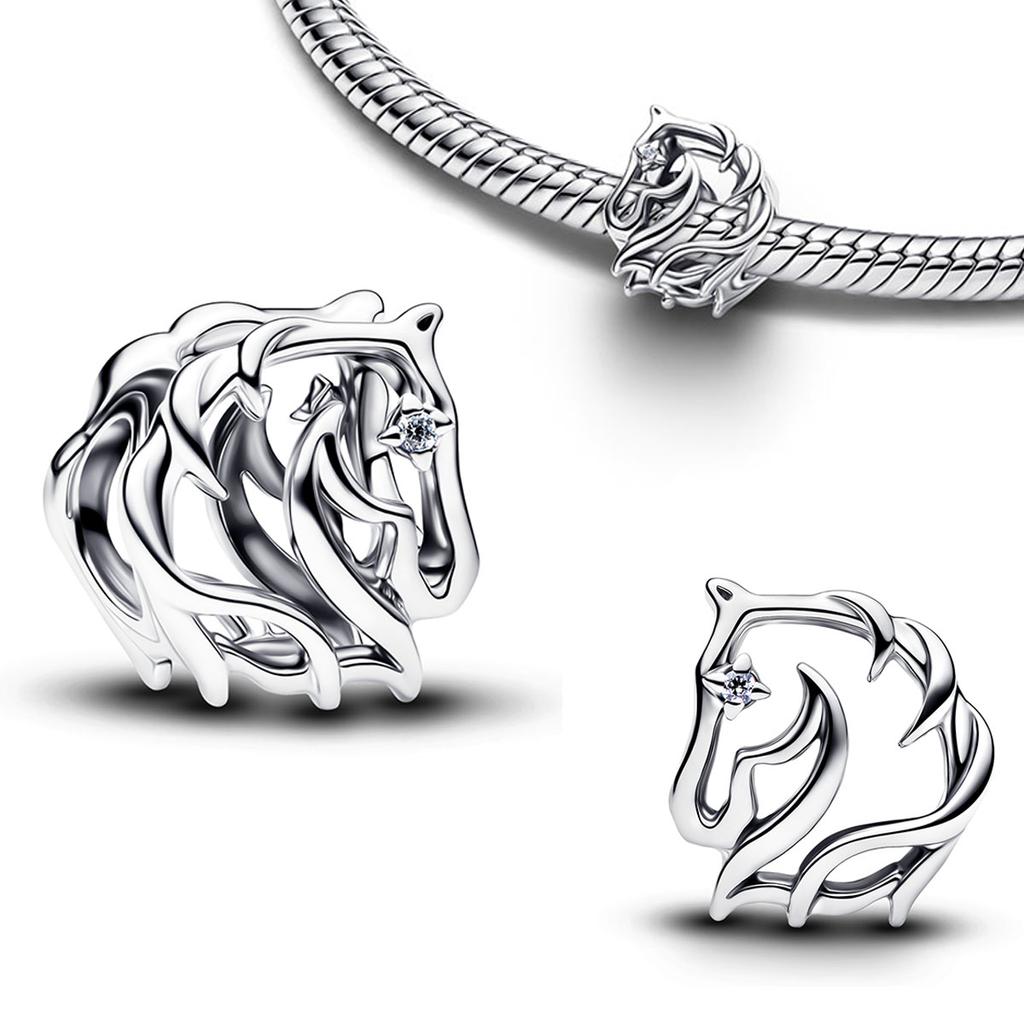 Prata 925 Pingente Sapatinho de Cristal Envelope Rosa Tulipa Floral Chave Dourada Espada Abelha Cigarra Borboleta Contas Colar Encaixe Pulseira