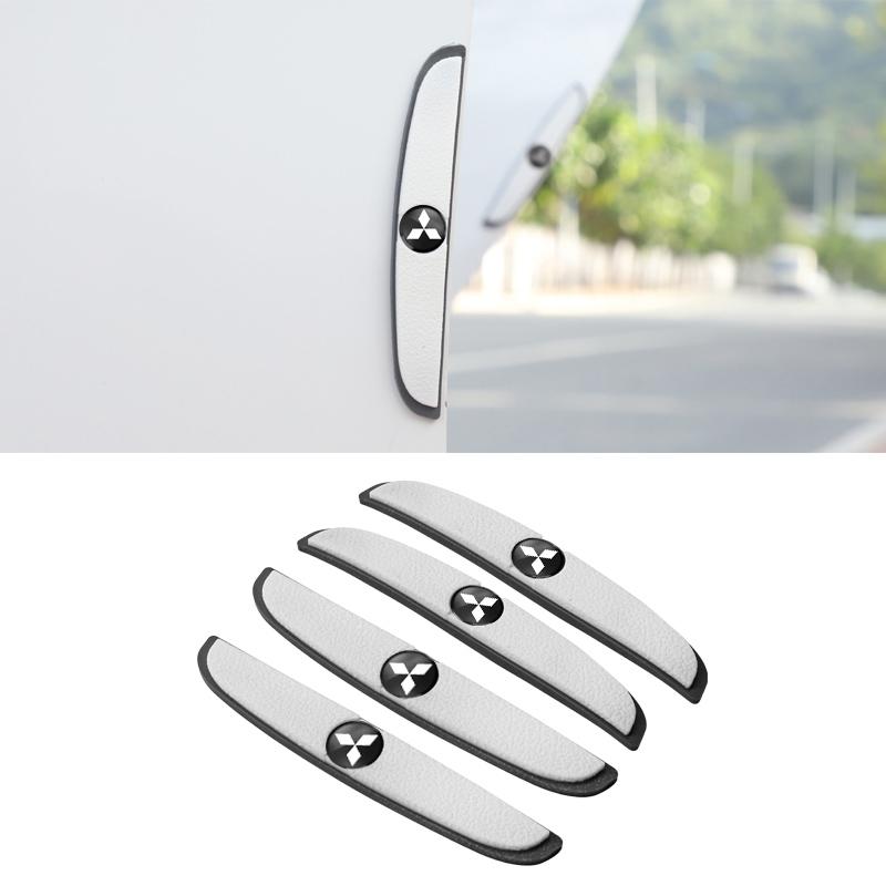 4Pcs Rubber Anti-Collision Strip Car Door Rearview Mirror Protector Stickers For Mitsubishi L200 ASX Pajero Lancerex Evo Mirage LO7