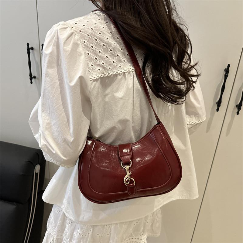 Minimalist Fashionable And Pu Leather Single Shoulder Handbag For Daily Outings