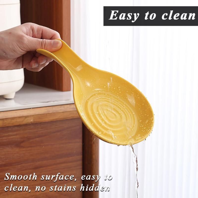 Spoon Rest Large Plastic Spoon Holder Heat-Resistant Cooking Spoon Rest Coffee Spoon Holder Dishwasher Safe Spoon Rest