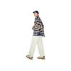 Li Ning Skateboard Series Vollflächig bedrucktes kariertes Button-Down Langarmhemd Herrenhemden Schwarz ASHU555-3