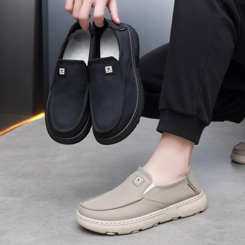 Men's Shoes Spring and Autumn New Cross-border Single Shoes Comfortable Soft Bottom Sports One Stirrup Canvas Shoes Casual Walking Shoes