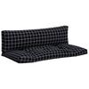 Pallet Cushions 2 Pcs Black Checkered Pattern Oxford Fabric