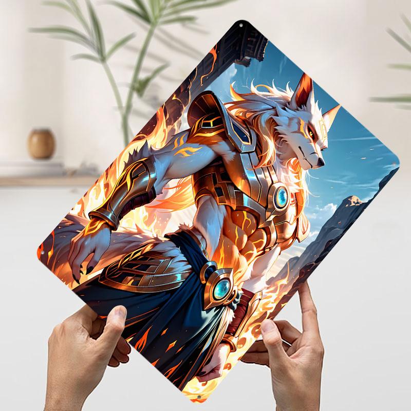 

Armored Wolf Warrior in Fiery Landscape Poster Customized Wall Art Vintage Metal Signs Retro Tin Plaque for Man Cave Wand Deko 7.9x11.8In(20x30cm)