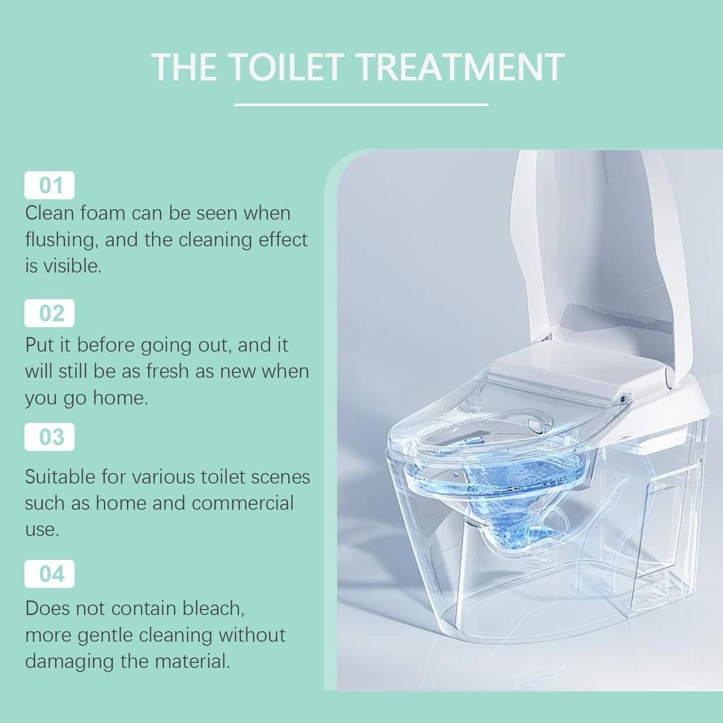 JUE FISH Automatic Toilet Cleaner - Drop-in Foam Fresh Deodorizer