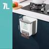 1pcs Hanging Kitchen Folding Trash Can Household Cabinet Hanging Storage Trash Basket Creative Classification Hanging Trash Can