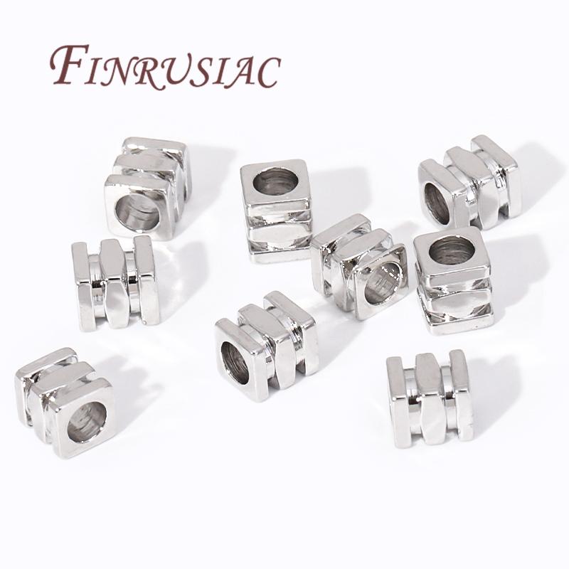 3X3MM Square Spacer Beads 18K Gold Plated Brass Cube Beads DIY Beading Jewelry Accessories,Spacer Separator Bead Wholesale