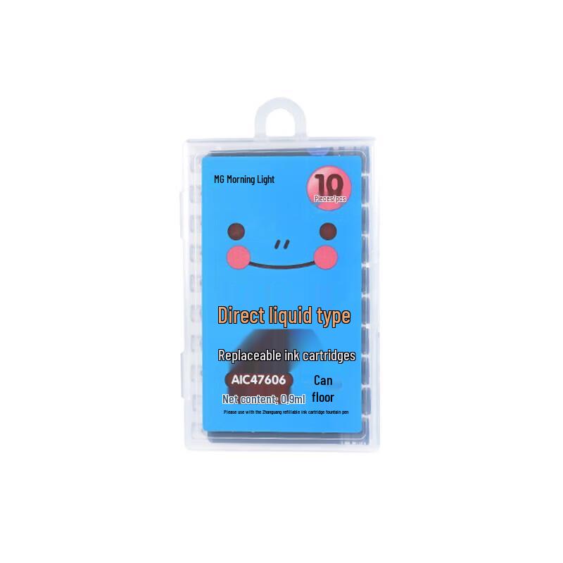 M&G 0.9ml Erasable Blue Fountain Pen Ink Cartridges (3.4mm)