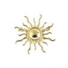 Spilla Forma di Sole Stile Retrò Spille Sole Smalto Metallo Spille Girasole Minimaliste Spilla Gioielli da Donna