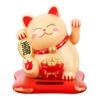 Gatto fortunato Maneki Neko alimentato ad energia solare che accoglie il gatto fortunato cinese che saluta con la mano e fa cenno di essere una statuetta di gatto della fortuna per l'arredamento della casa