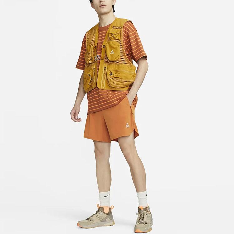 Nike ACG Dri-FIT New Sands Sports Shorts with Side Zip Pocket and Drawstring Men Bottoms Orange DN3956-815