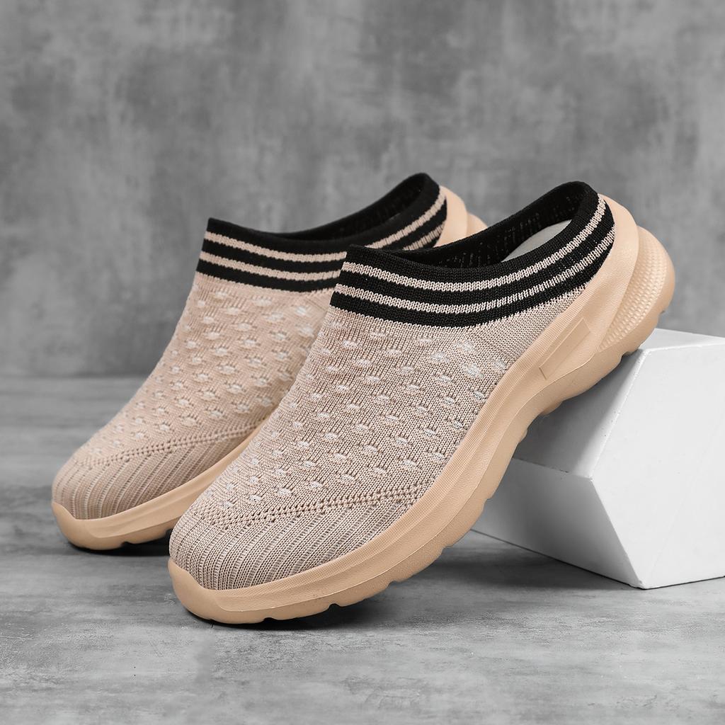 TUINANLE Platform Thick-soled Slippers Women'S Shoes One-Step Lazy Half-Drag Shoes Walking Sneakers Half Slippers