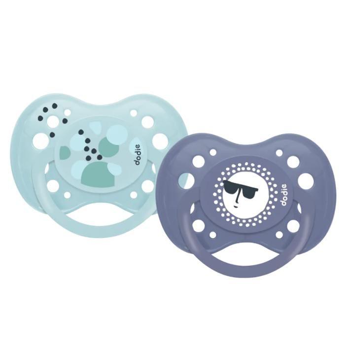 Dodie Sucette Anatomique +18m Bleu Lot de 2