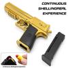 Continuous S Mechanical Auto Desert Eagle Airsoft Toy Gun Ejecting Shells Soft Bullets Kids Outdoor Target Game