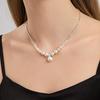 Light Luxury Pearl Necklace Female Explosion Broken Silver Collarbone Chain Light Luxury Neck Chain