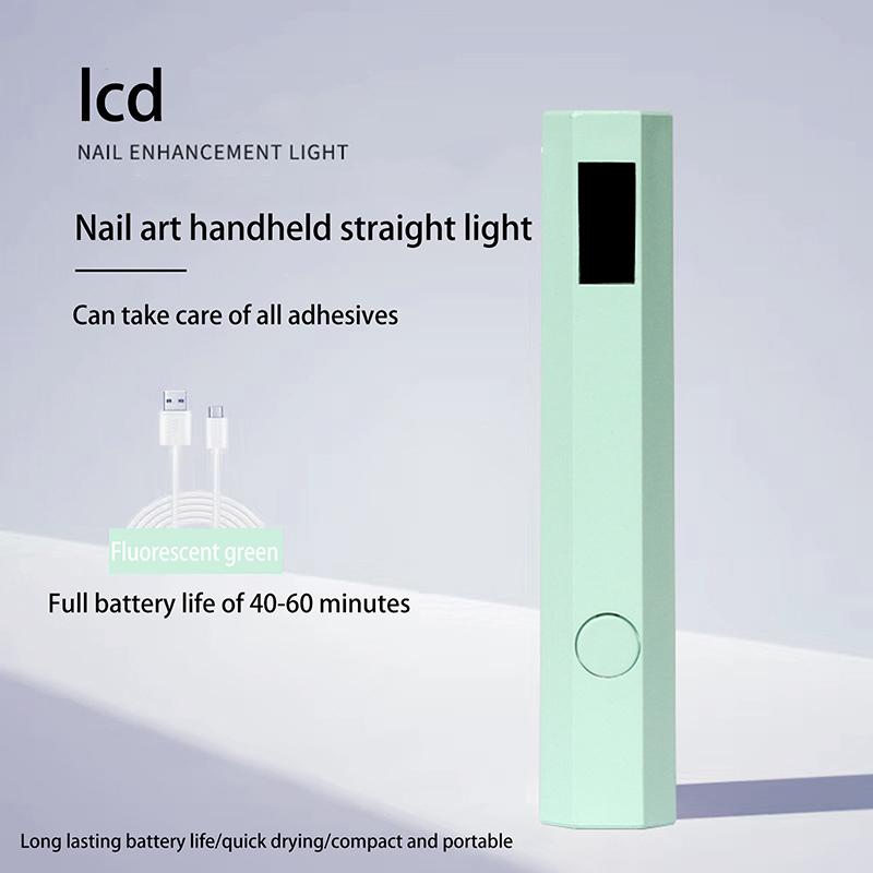 

Мини портативная УФ-лампа для ногтей, УФ-лампа для гелевых ногтей со светодиодным дисплеем, маленькая портативная лампа для светотерапии ногтей зелёный