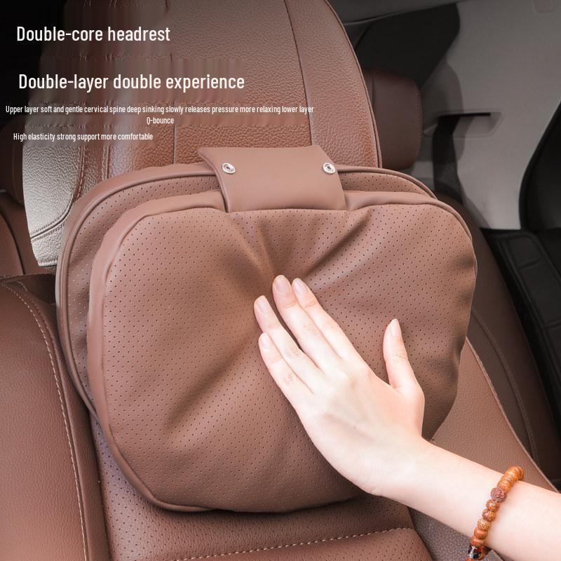 Mercedes-Benz & BMW Dual-Use Car Neck & Lumbar Support Pillow Set