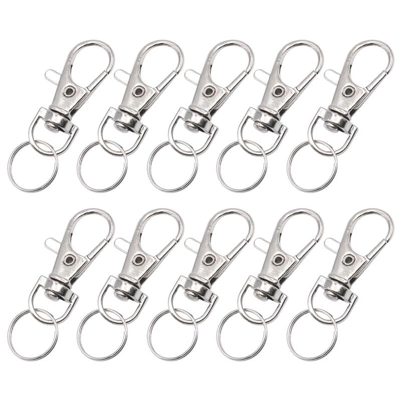 10pcs Bird Cage Lock Pet Hook Clip Door Snap Metal Hooks Lanyard Anti Escape Clips Trigger Key Accessory Clasps Parrot